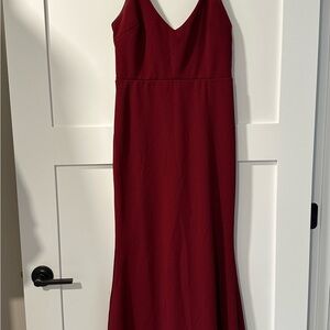 Lulu's Deep Red Maxi Dress